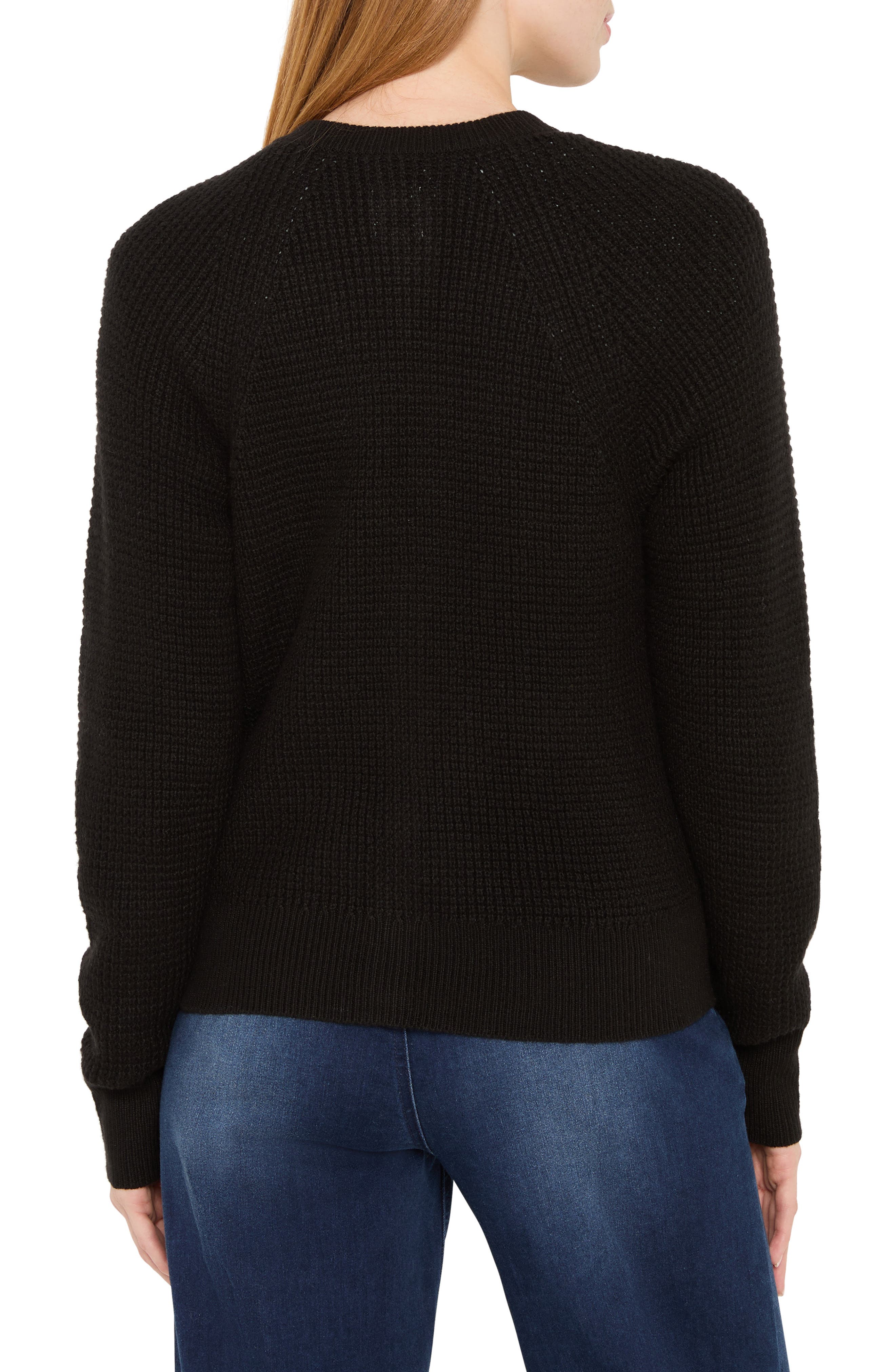 Waffle Stitch Cotton Blend Cardigan - image 2