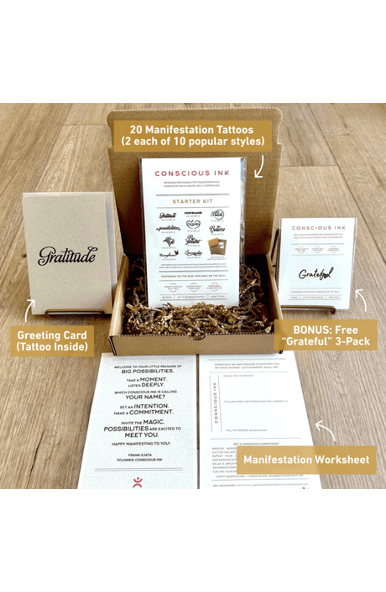 Conscious Ink Original Conscious Ink Starter Kit, Main, color, White