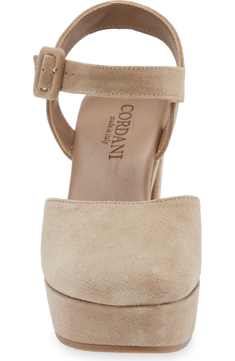 Cordani Torin Ankle Strap Platform Pump, Alternate, color, Tortora Suede