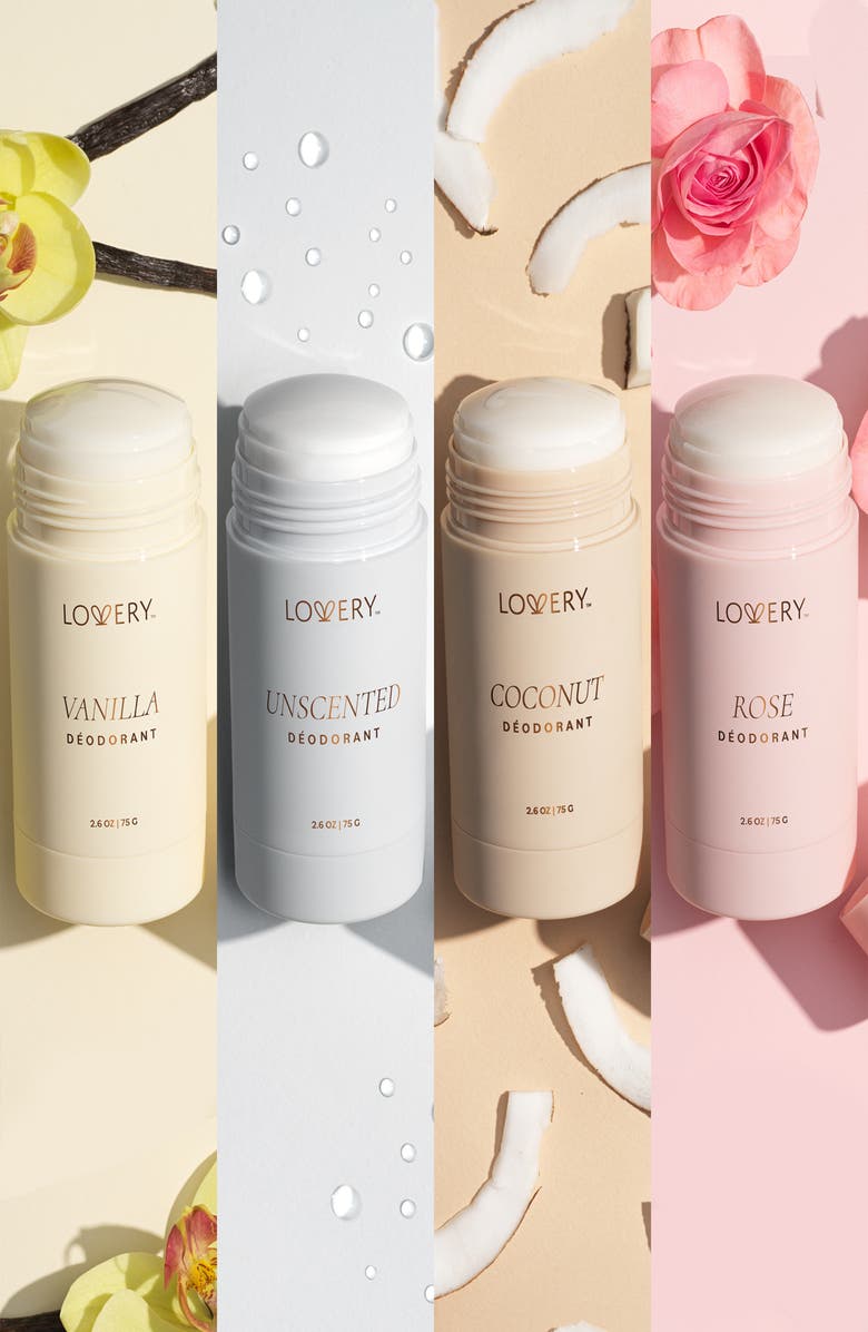 Lovery 4-Pack Aluminum Free Deodorant Stick Gift Set, Alternate, color, NO COLOR