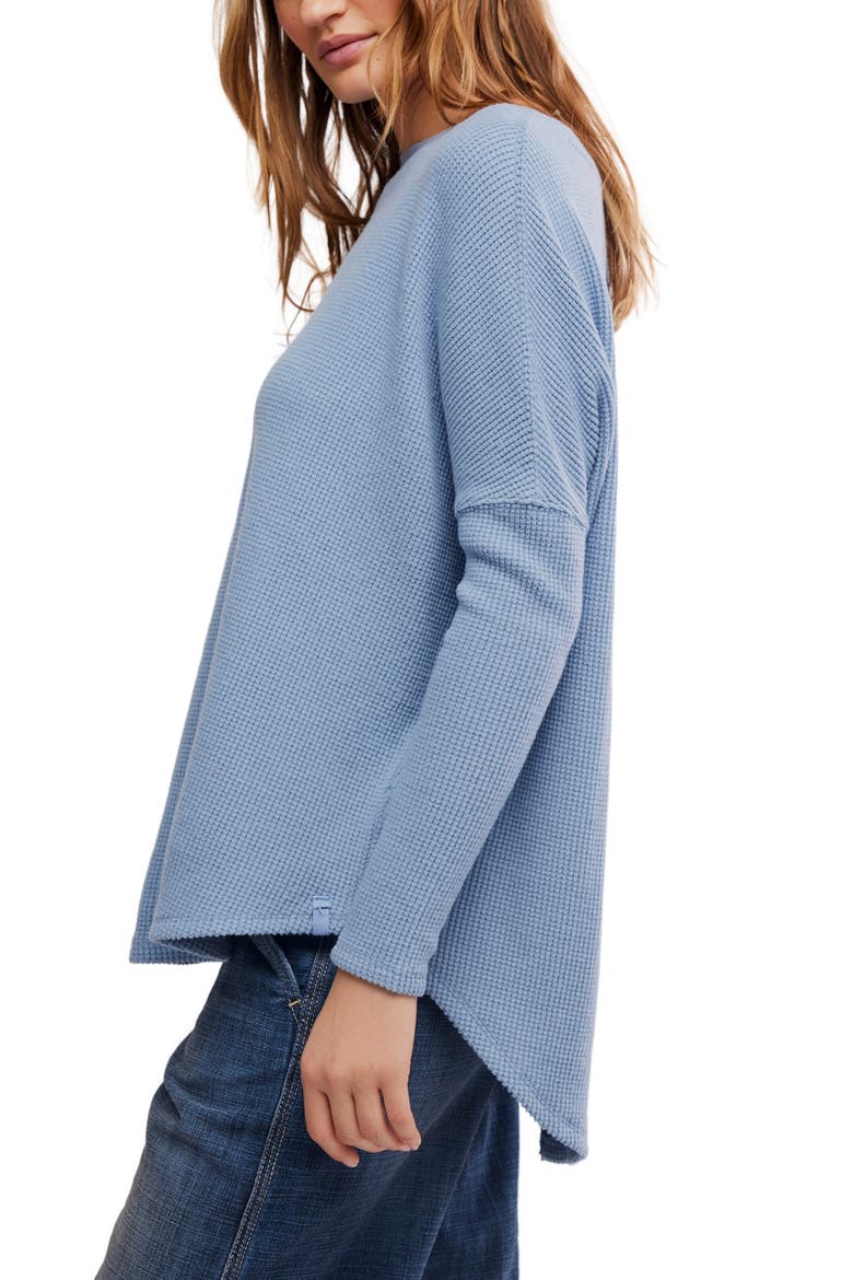 Latte Blue Oversize Thermal Top, Alternate, color, AUTUMN SKY