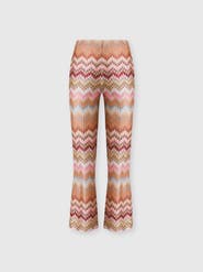 Missoni Flared Trousers In Viscose Chevron Snake Motif