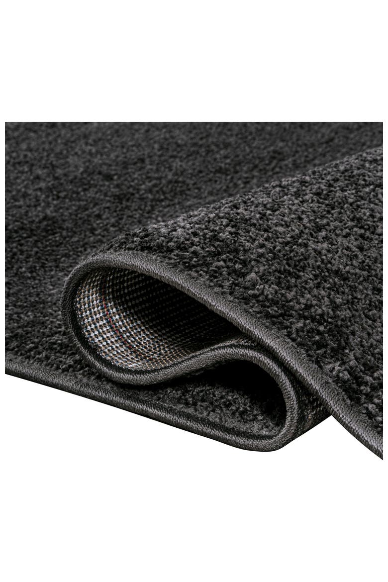 Haze Solid Low-Pile Area Rug, Alternate, color, Black