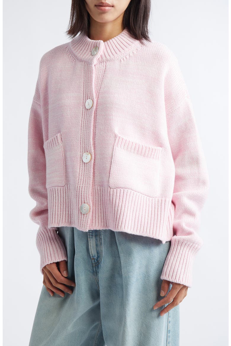 Icrebreaker Merino Wool & Cashmere Mélange Cardigan, Alternate, color, ROSE MELANGE