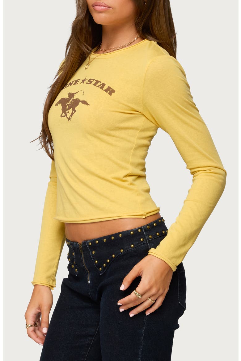 Lone Star Long Sleeve Graphic T-Shirt, Alternate, color, YELLOW
