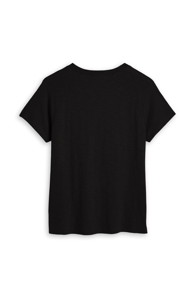 TomboyX Jersey Slub Raglan Crewneck T-Shirt, Alternate, color, Black