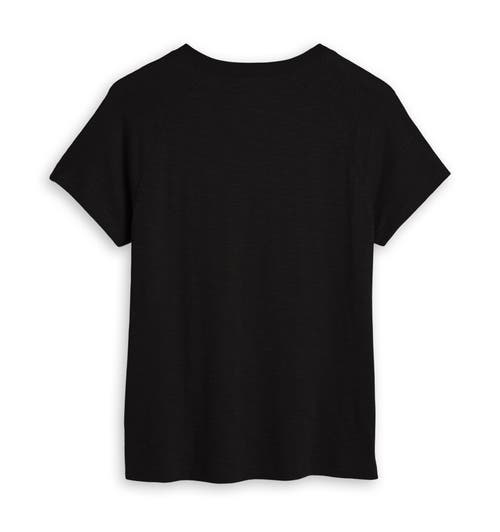 Tomboyx Jersey Slub Raglan Crewneck T-shirt In Black