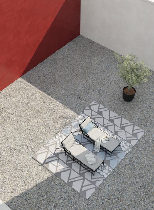 Mad Mats Zig Zag Grey In Multi