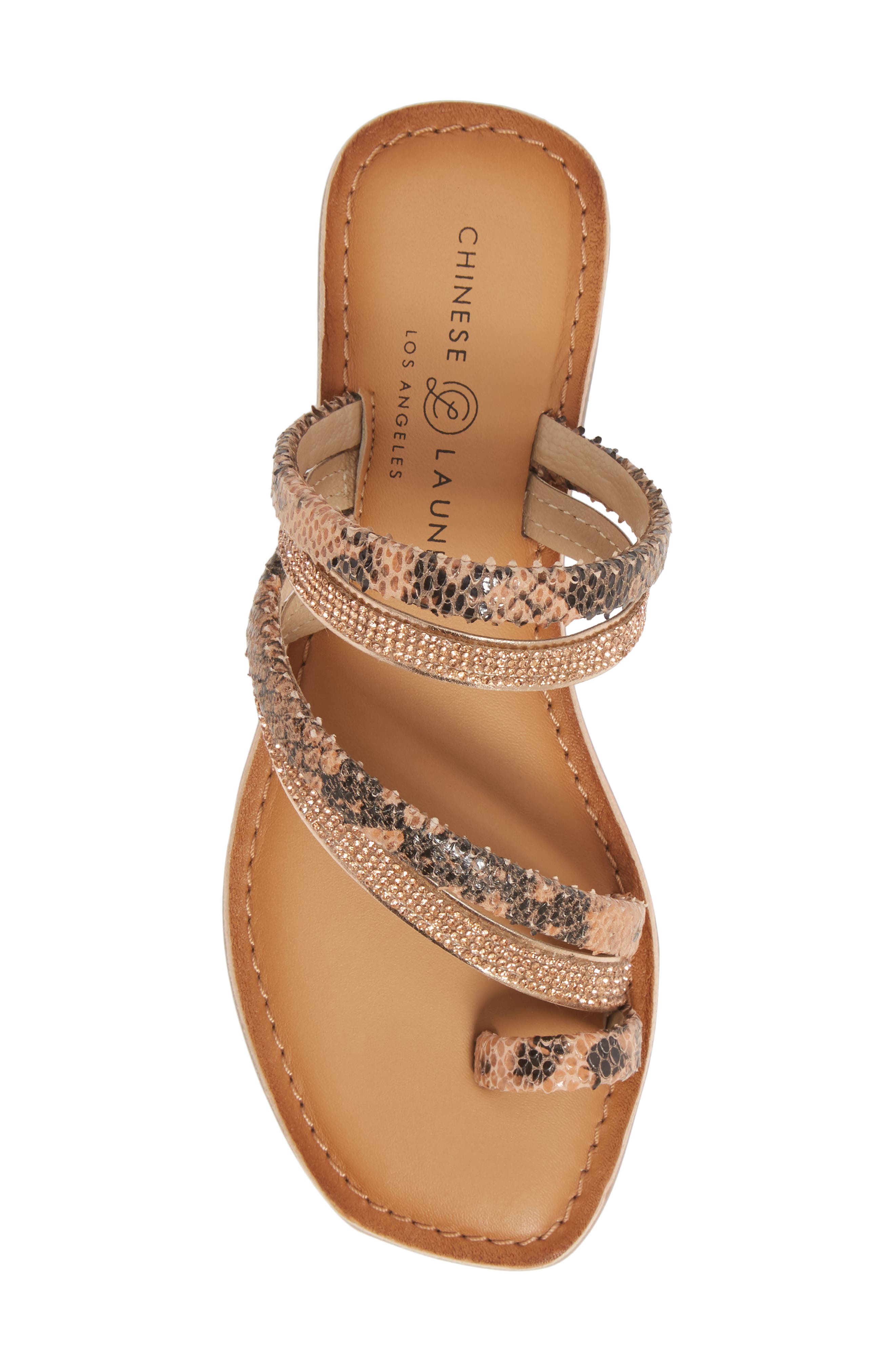 Solar Sandal, Alternate, color, BLUSH/ ROSE GOLD LEATHER