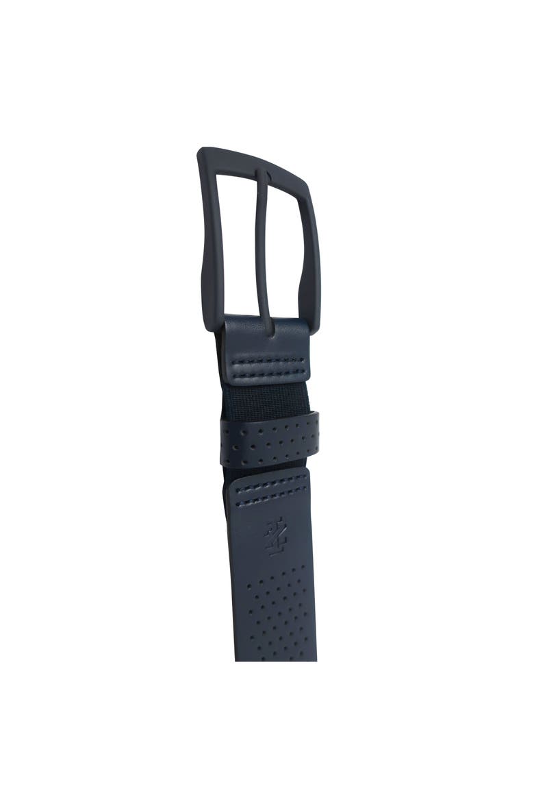 Comfort Stretch Perforated Leather Golf Belt, Alternate, color, Navy