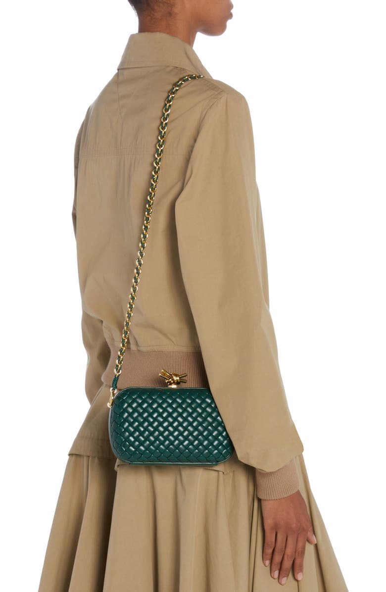 Bottega Veneta Knot Clasp Intrecciato Leather Minaudière, Alternate, color,