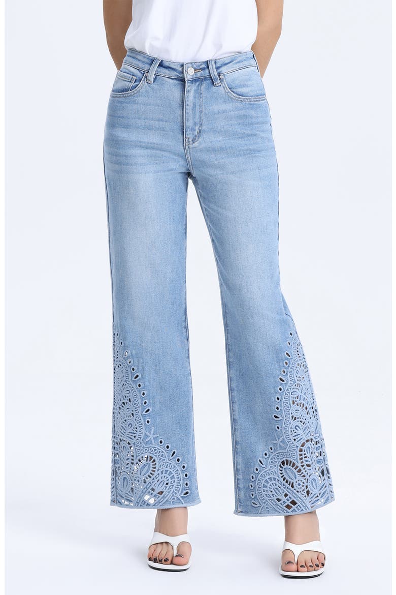 High Waist Flare jeans, Main, color, CLOUD MOTION