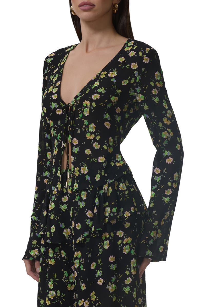 AFRM Tyra Tie Front Top, Alternate, color, Citrus Daisy