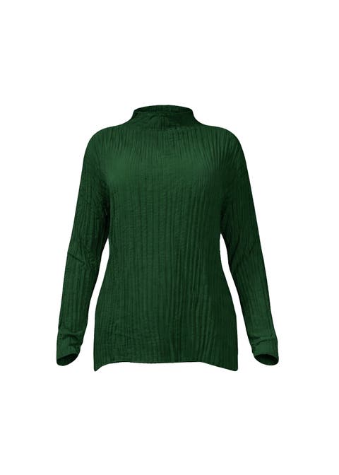 Esme Pleated Funnel Neck Top