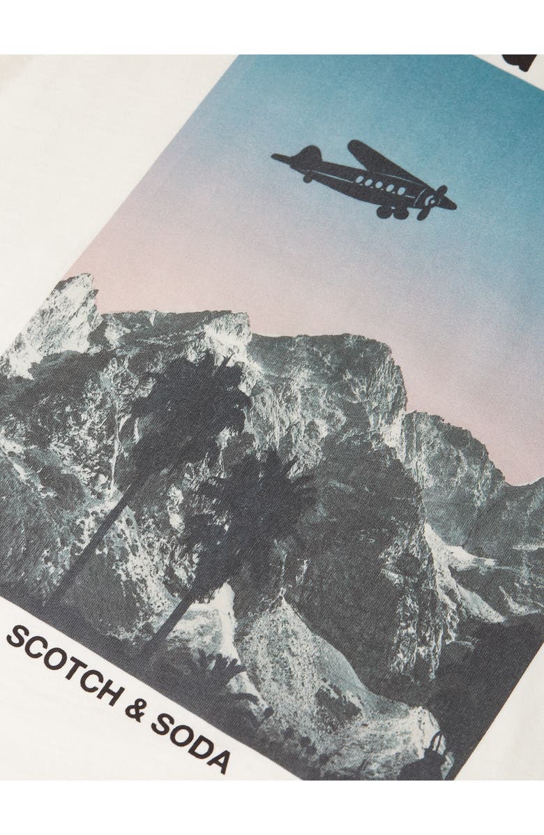 Scotch & Soda Kids' Fading Horizon Graphic T-Shirt, Alternate, color, Natural