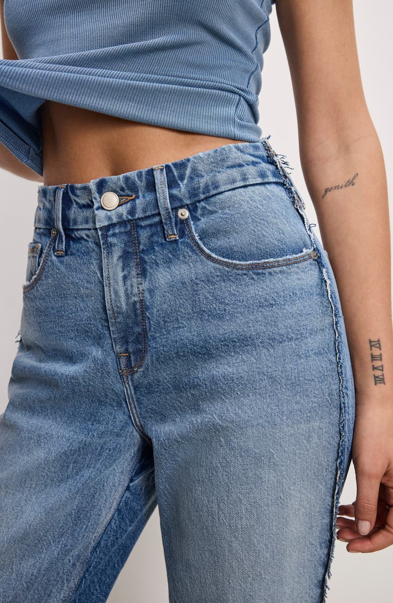 Good American Good '90s High Waist Relaxed Straight Leg Jeans ...