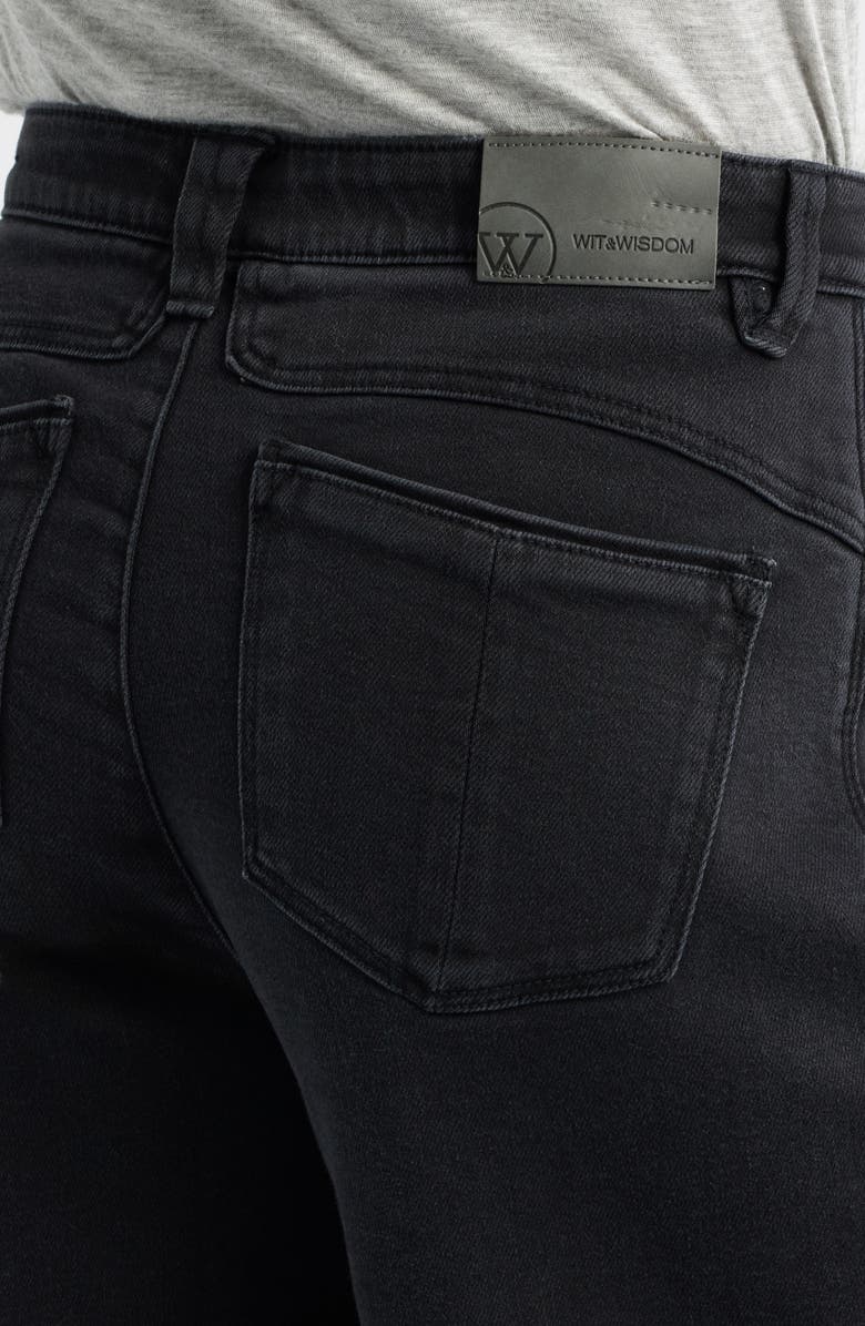 Wit & Wisdom Skyrise Seamed Super Wide Leg Jeans, Alternate, color, Washed Black Artisanal