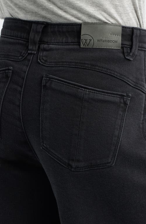 Wit & Wisdom Skyrise Seamed Super Wide Leg Jeans In Black