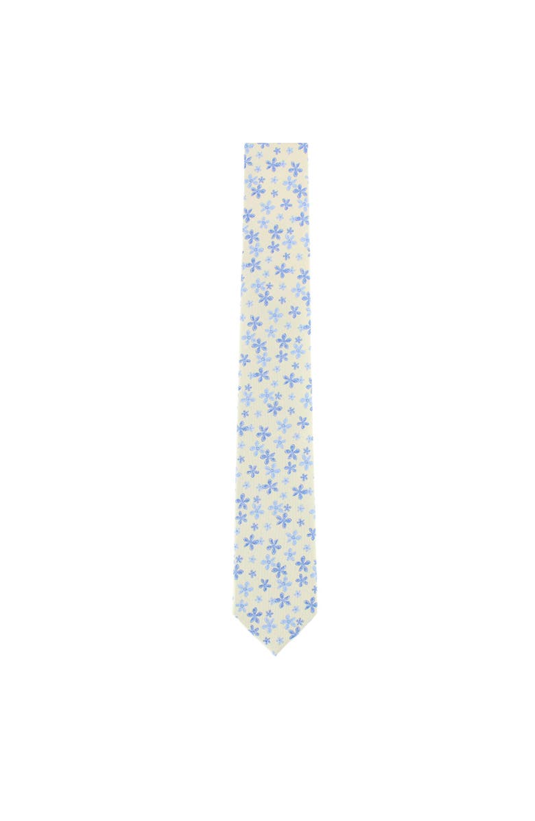 Trafalgar Boy's Weldon Floral Silk Novelty Necktie, Alternate, color, Yellow