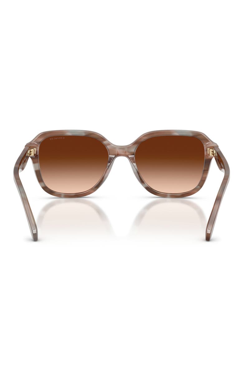 53mm Gradient Square Sunglasses, Alternate, color, STRIATED REDWOOD / MAPLE
