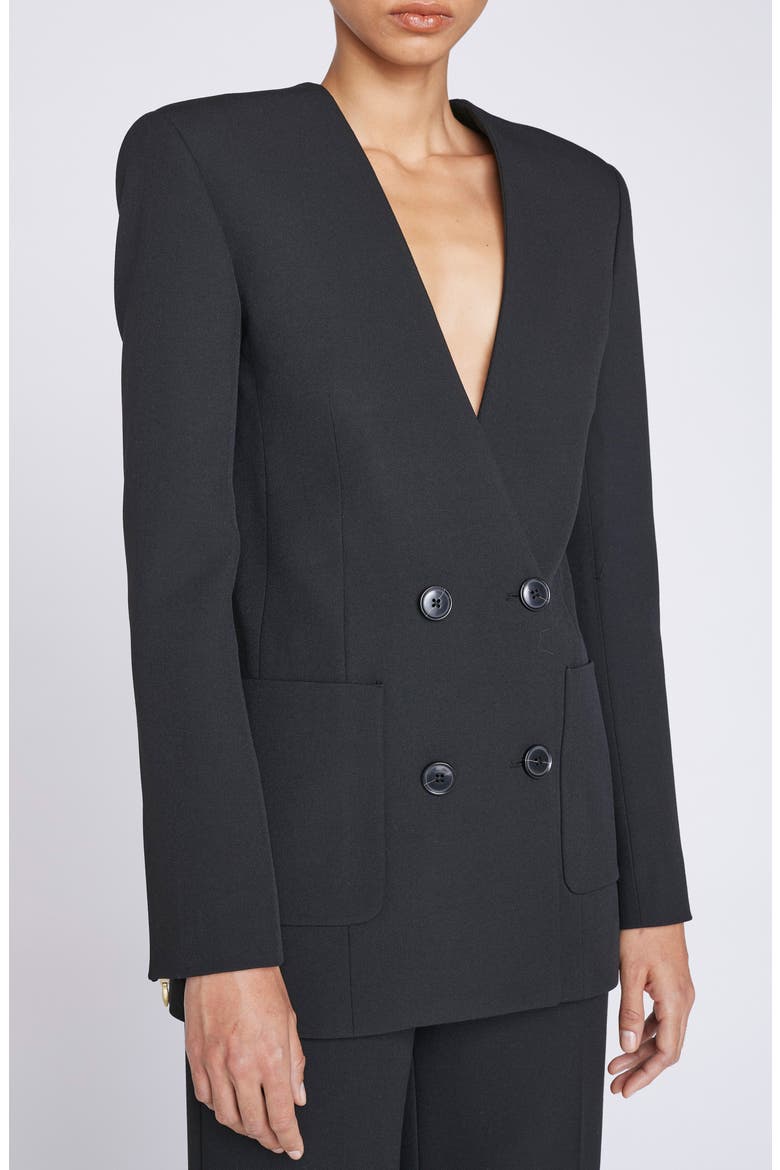 Double Breasted Blazer, Alternate, color, NOIR