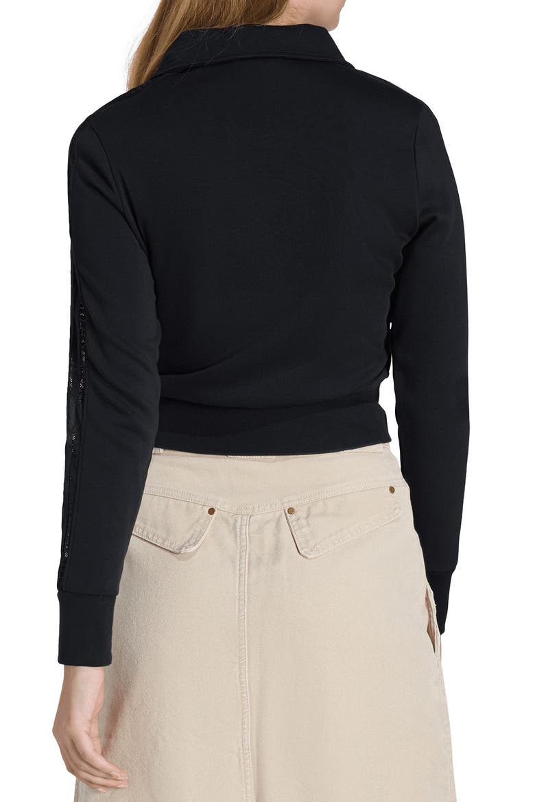 Firebird Lace Track Jacket, Alternate, color, BLACK