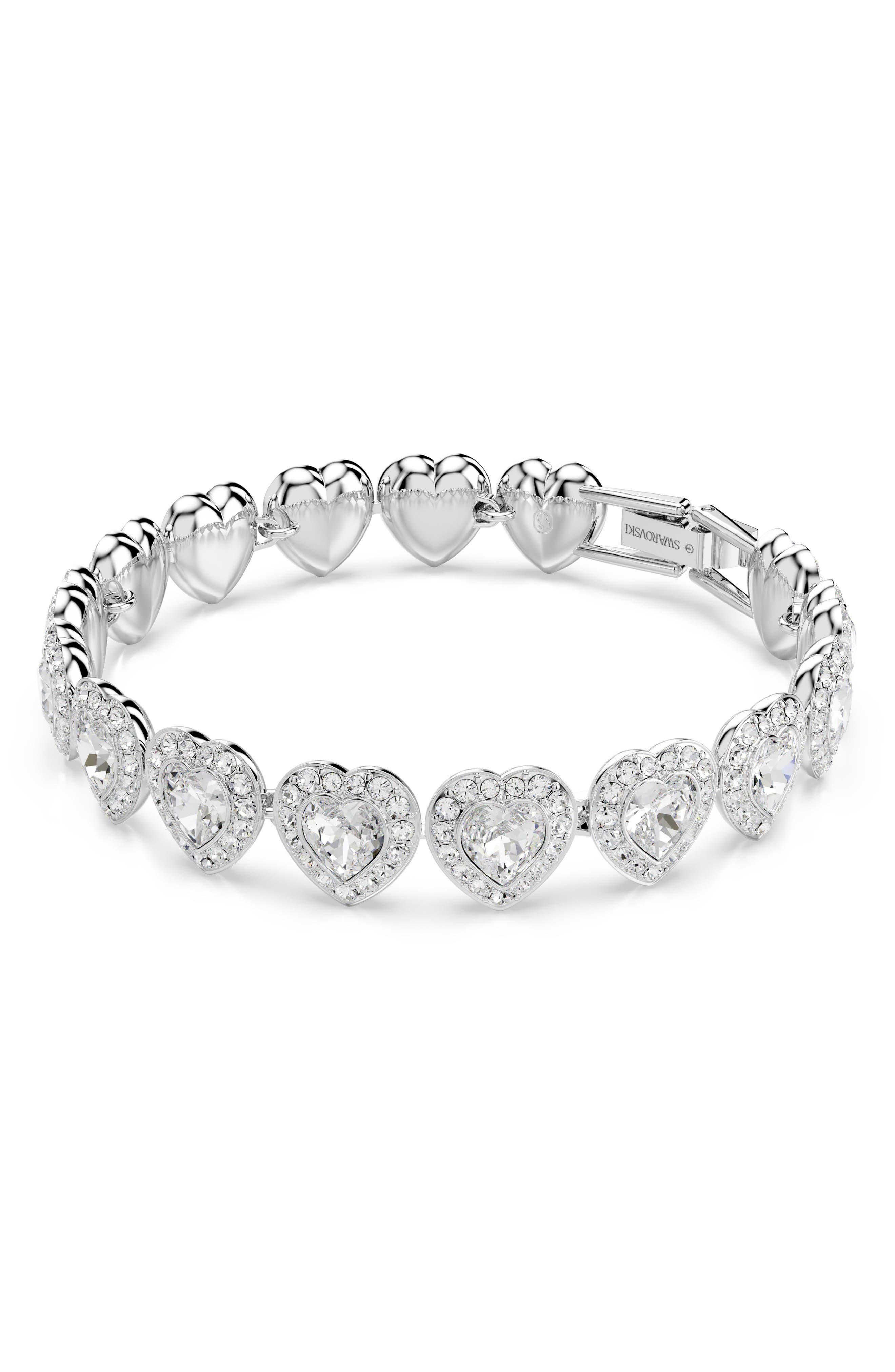 Swarovski x Ariana Grande Angelic Crystal Heart Line Bracelet