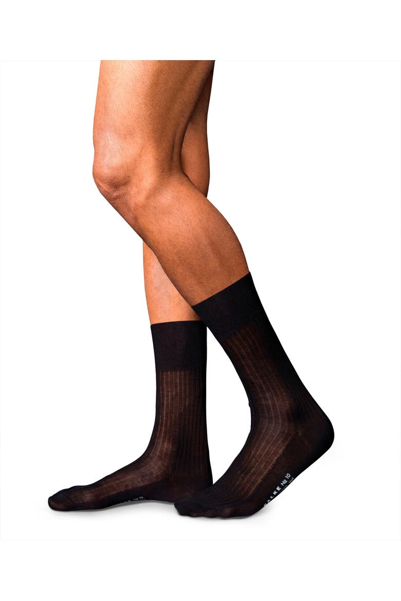No. 10 Egyptian Cotton Luxury Dress Socks, Alternate, color, Black