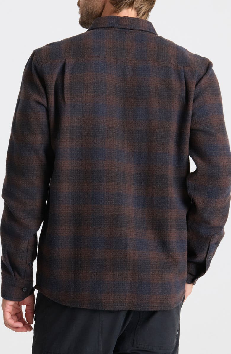 Roark Crossroads Organic Cotton Button-Up Shirt, Alternate, color, Dark Brown