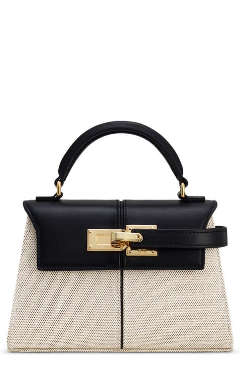 Elise Faux Leather Top Handle Bag