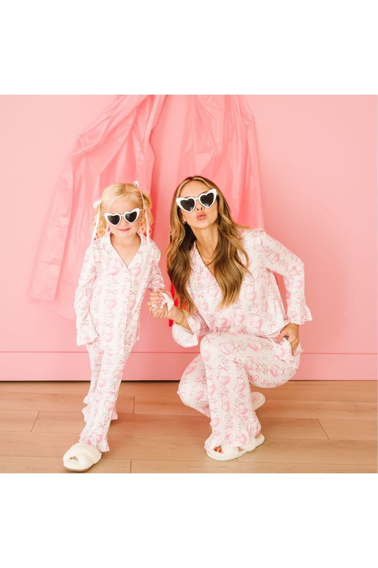 Heart Floral Trellis Women's Lounge Set, Alternate, color, Soft Pink