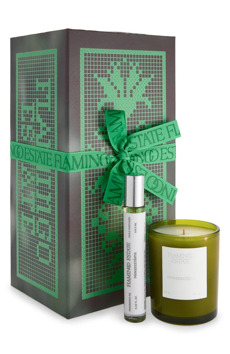 FLAMINGO ESTATE Prinsesstårta Candle & Fragrance Oil Gift Set, Alternate, color,