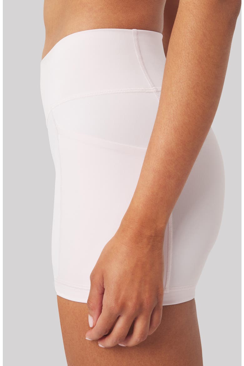Heather High Waist Pocket Bike Shorts, Alternate, color, PETAL PINK