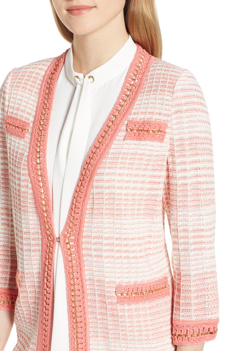 Ming Wang Stripe Knit Jacket, Alternate, color, 