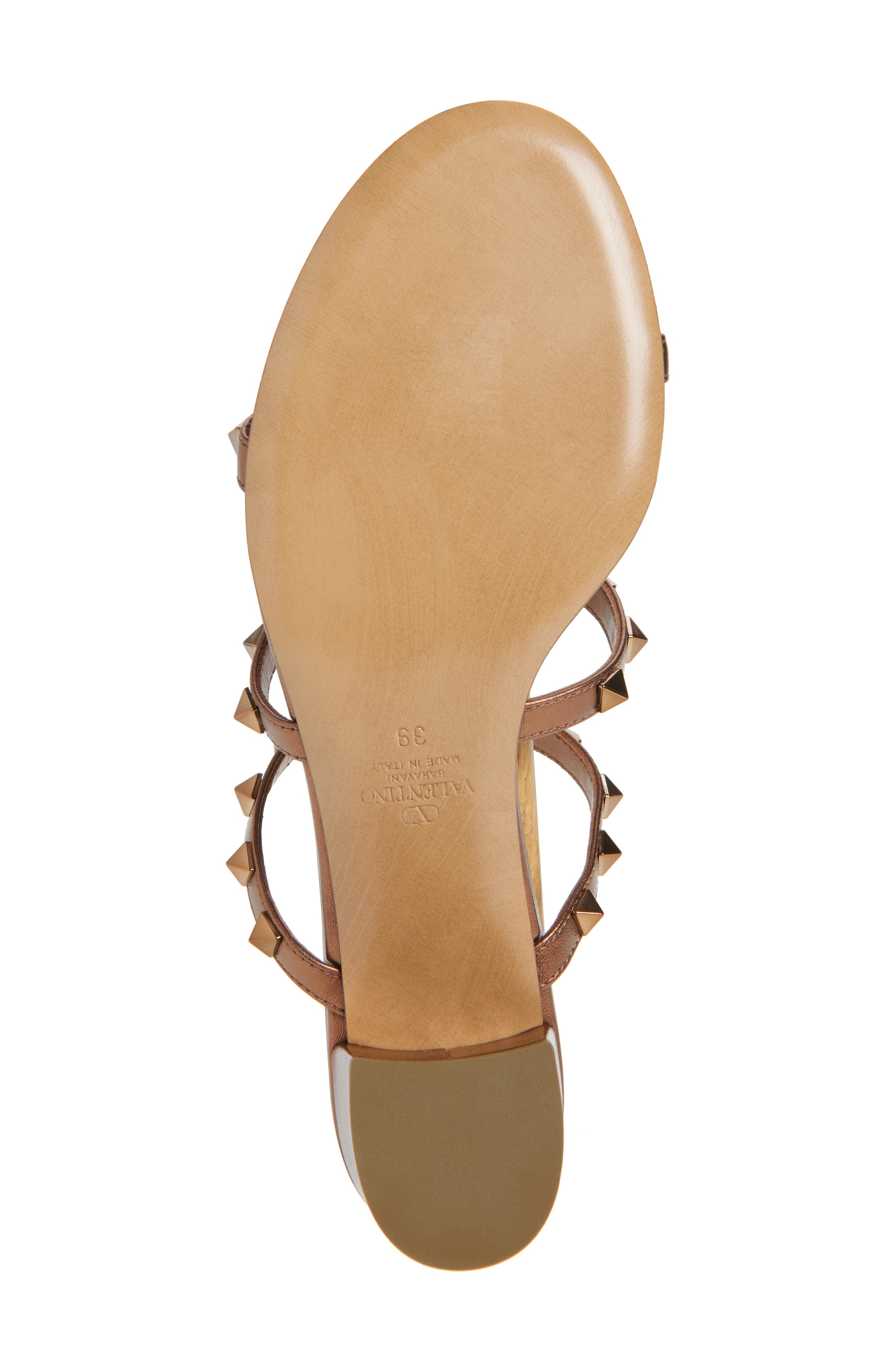 Valentino Garavani Rockstud Slide Sandal, Alternate, color, Bronze