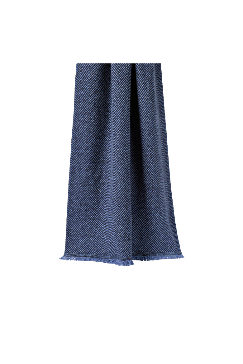 Cashmere chevron scarf, Alternate, color, Avio Blue