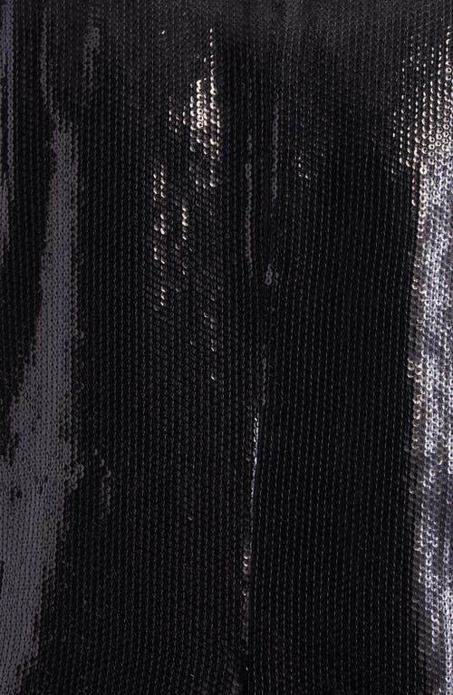 Emporio Armani Sequin Double Breasted Blazer In Black