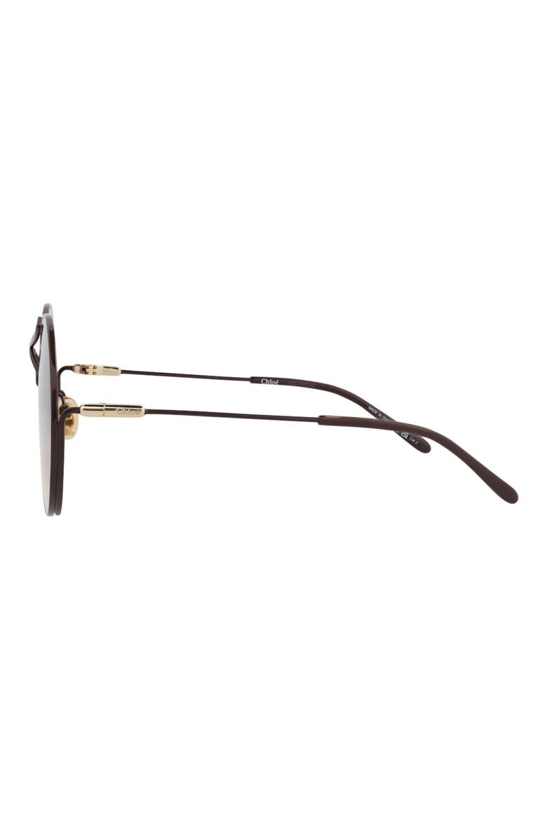 58mm Gradient Round Sunglasses, Alternate, color, BURGUNDY BURGUNDY BROWN