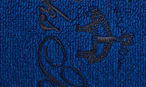 Brooks Brothers Contrast Frame 2 Piece Turkish Cotton Bath Towel Set Bedding In Blue