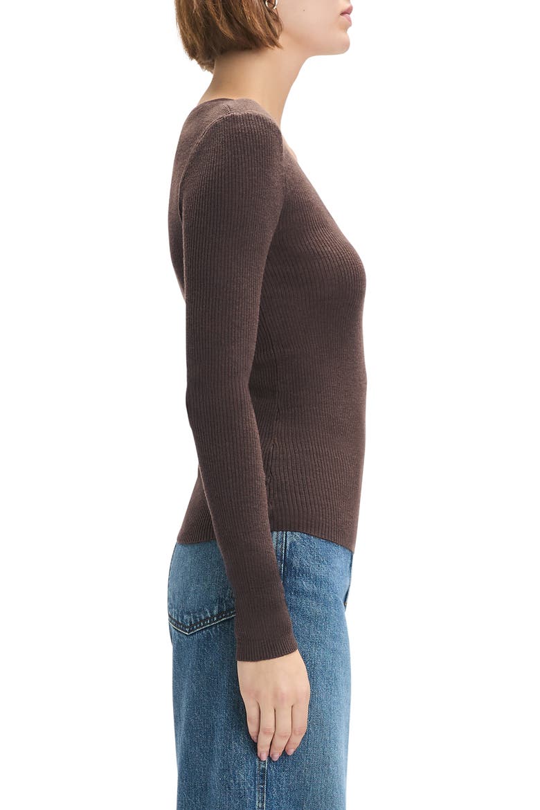 Take It Easy Wool Sweater, Alternate, color, COFFEE