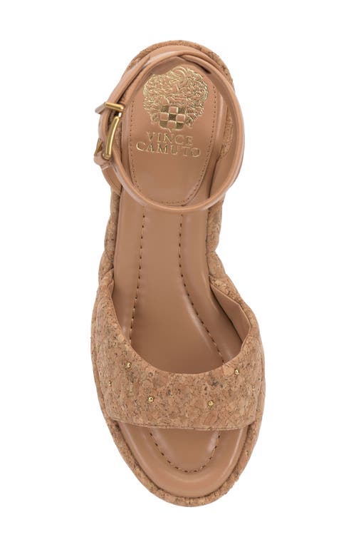 Vince Camuto Ellah Ankle Strap Platform Sandal In Natural