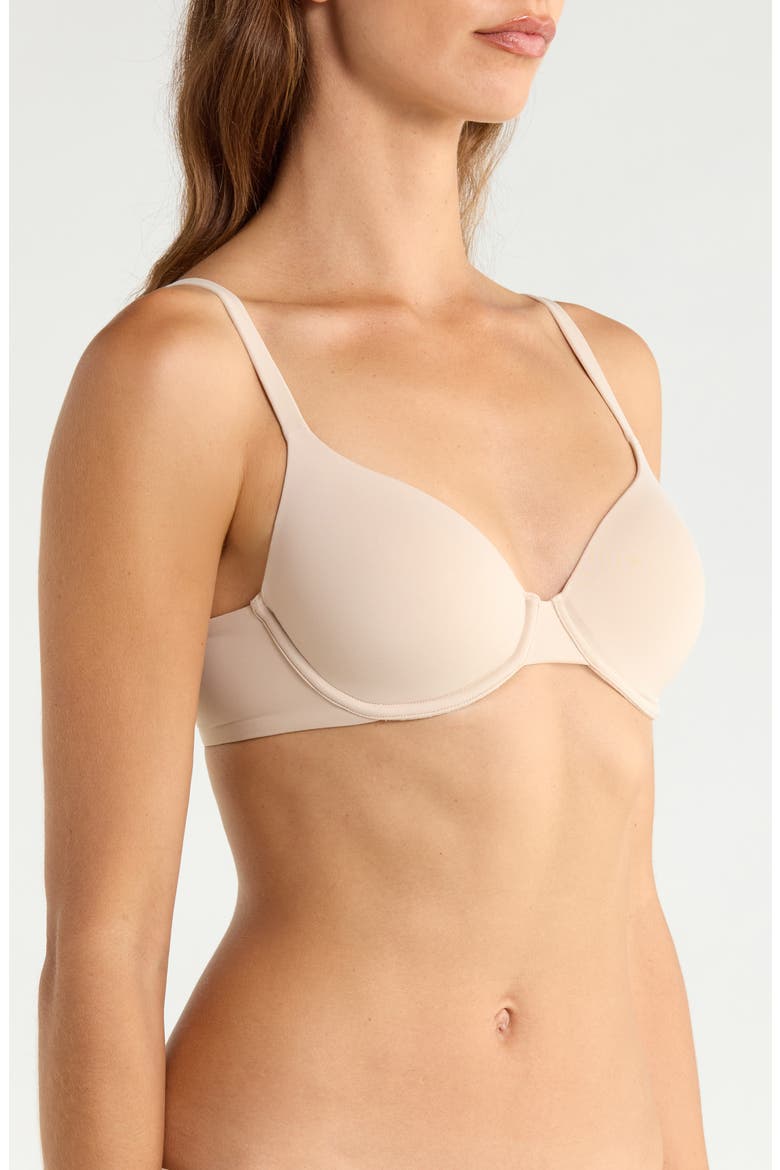 Fitutitve Underwire T-Shirt Bra, Alternate, color, LIGHT TRUFFLE