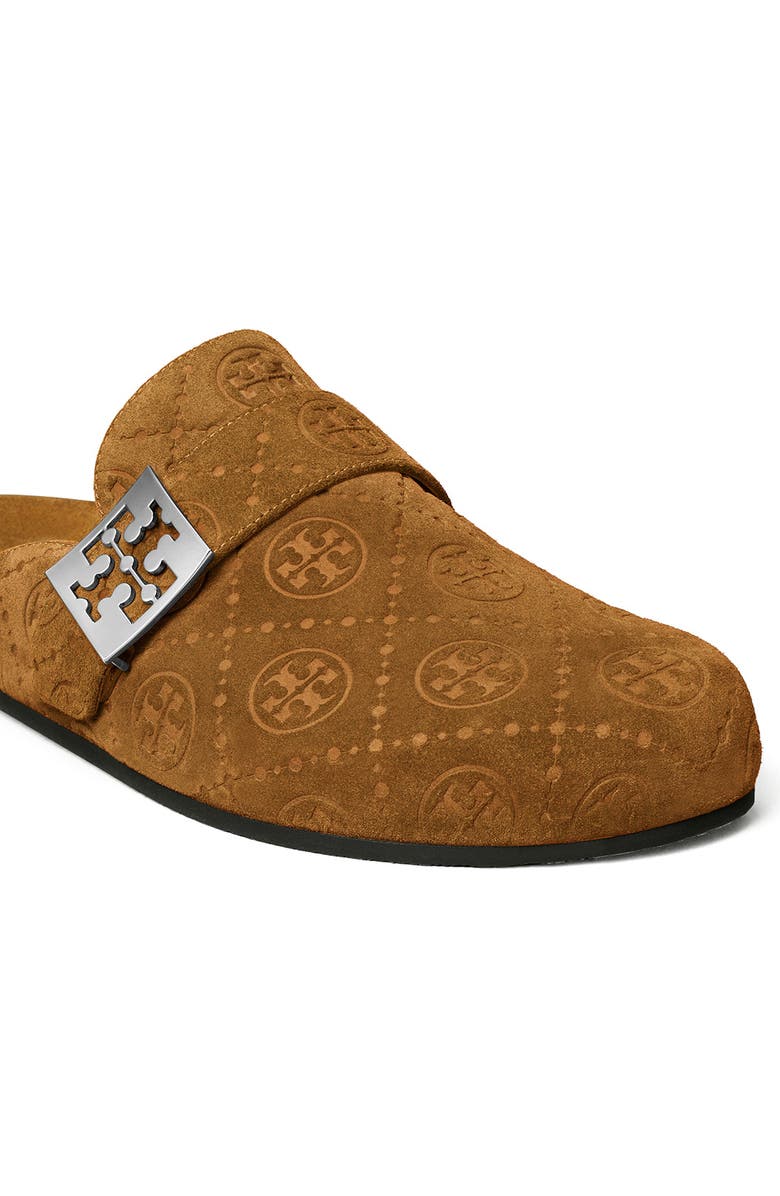 Tory Burch T Monogram Mellow Mule, Alternate, color, Golden Brown / Silver