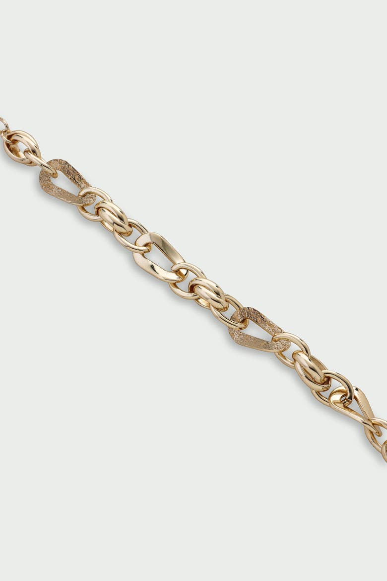 Wave Chain Bracelet, Alternate, color, Gold