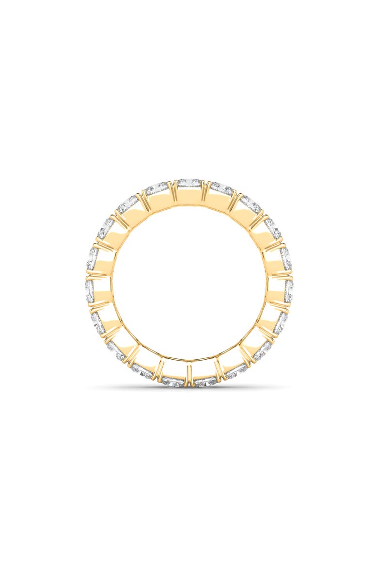 Cushion Cut Lab Created Diamond Eternity Ring, Alternate, color, YELLOW GOLD