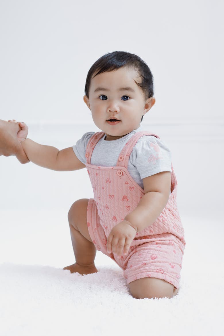 Minnie Mouse 2-Piece Bodysuit and Shortall Set, Alternate, color, Minnie Mouse Oatmeal