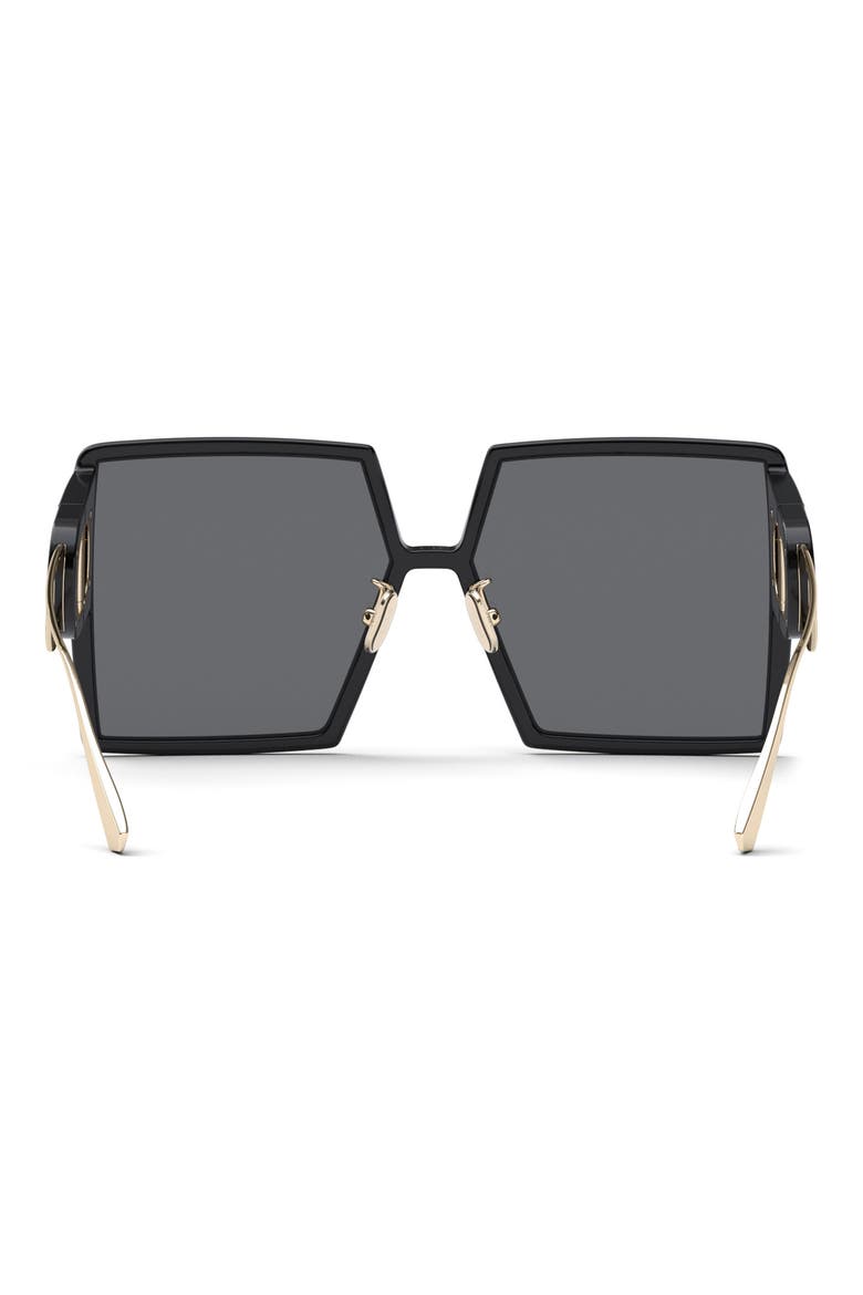 30Montaigne SU 58mm Square Sunglasses, Alternate, color, SHINY BLACK / SMOKE POLARIZED