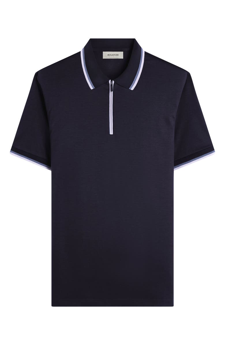Bugatchi Tipped Quarter Zip Polo, Alternate, color, 