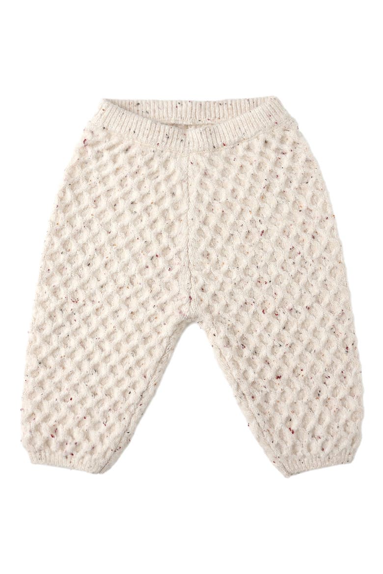 Speckled Honeycomb Cable Knit Joggers, Main, color, NATURAL
