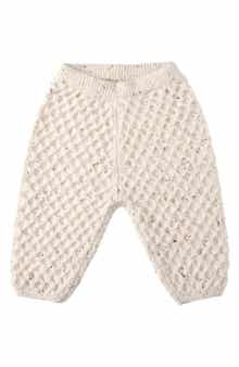 Speckled Honeycomb Cable Knit Joggers